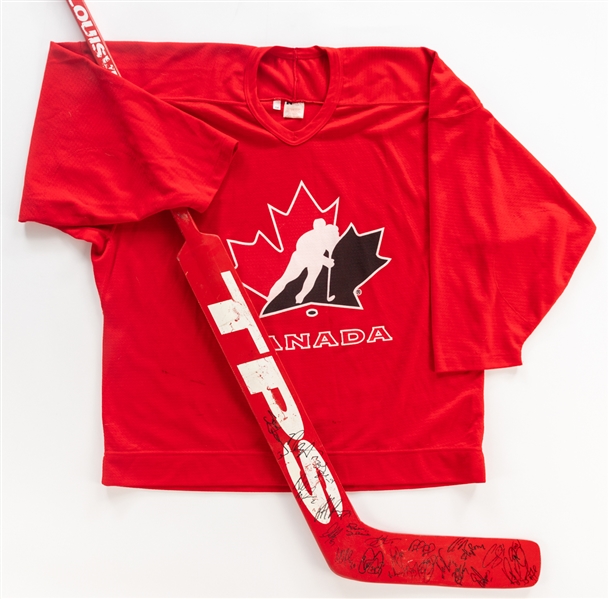 Curtis Joseph 1998 Winter Olympics Team Canada Team-Signed Game-Issued Stick with LOA 