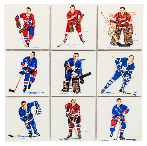 1962-63 H.M. Cowan/Screenart NHL Hockey Tile Starter Set of 68/105