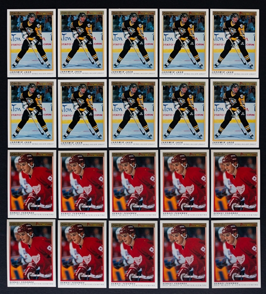 1990-91 O-Pee-Chee Premier Hockey Complete Sets (10) Plus Unopened Packs (10)  - Jaromir Jagr, Sergei Fedorov, Mike Modano and Mats Sundin Rookie Card Year!