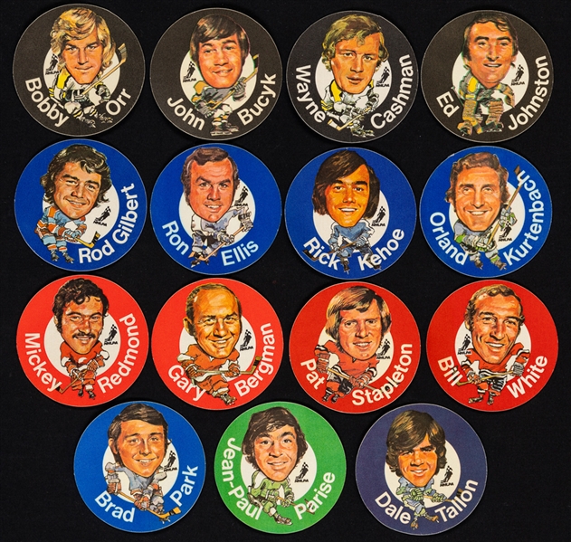 1973-74 Macs Milk Hockey Complete 30-Sticker Set and 1970-71 Dads Cookies Hockey Complete 144-Card Set