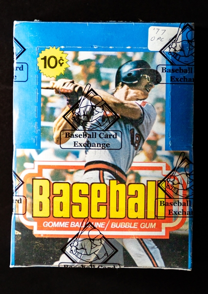 1977 O-Pee-Chee Baseball Wax Box (48 Unopened Packs) - BBCE Certified - Ryan (3 Cards), Brett (3 Cards), Schmidt, Rose, Jackson, Munson and Numerous Other Stars!