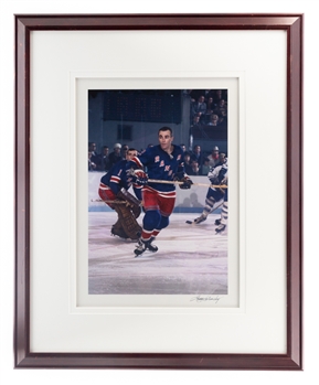 Ed Giacomin and Harry Howell New York Rangers Framed George Kalinsky Signed Print (24 1/2" x 30 1/2") 