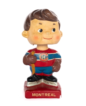 1962 Montreal Canadiens Intermediate "High Skates" Nodder / Bobbing Head Doll 