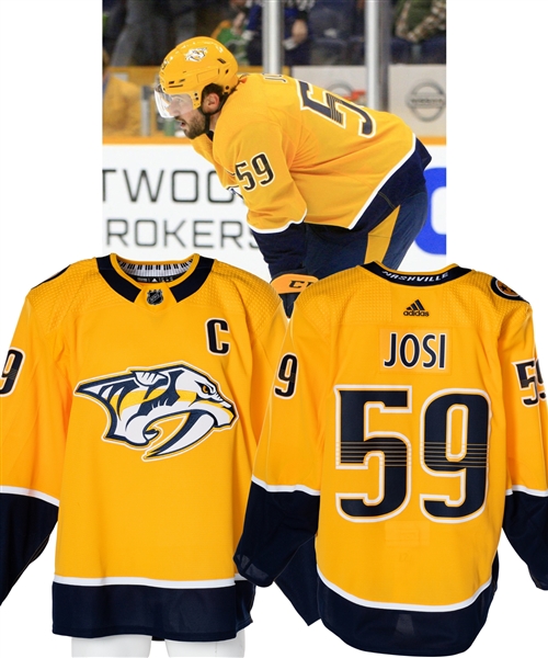Roman Josis 2019-20 Nashville Predators Game-Worn Captains Jersey with LOA