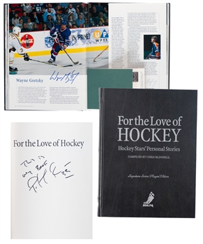 Patrick Roys "For the Love of Hockey" Signature Series Players Edition Leather-Bound Book #057/100 from His Personal Collection with His Signed LOA