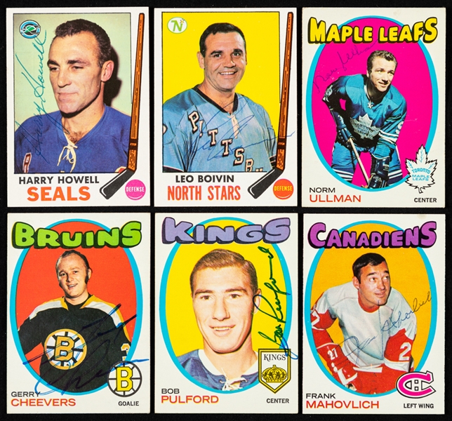 Late-1960s/Early-1970s Topps Hockey Signed Hockey Cards (120+) Including Howell, Boivin, Ullman, Cheevers, Pulford, F. Mahovlich, Dionne, Park, Quinn, Perreault and Numerous HOFers/Deceased Players