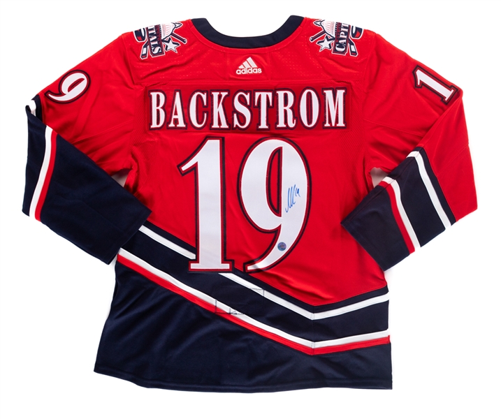 Niklas Backstrom Signed Washington Capitals "Reverse Retro" Alternate Captains Jersey with COA 