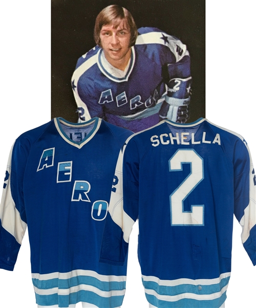 John Schellas 1972-73 WHA Houston Aeros Inaugural Season Game-Worn Jersey