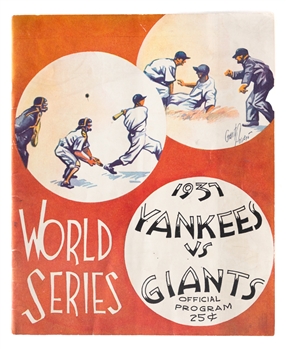 1937 World Series Game 5 Program (New York) - New York Giants vs New York Yankees - Series Clinching Game! 