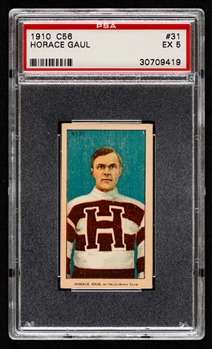1910-11 Imperial Tobacco C56 Hockey Card #31 Horace Gaul Rookie - Graded PSA 5