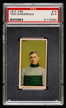 1910-11 Imperial Tobacco C56 Hockey Card #14 HOFer Tom Dunderdale Rookie - Graded PSA 5