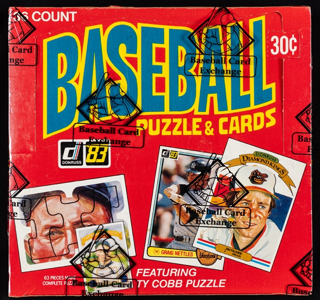 1983 Donruss Baseball Wax Box (36 Unopened Packs) - BBCE Certified - Tony Gwynn and Wade Boggs Rookie Card Year! 