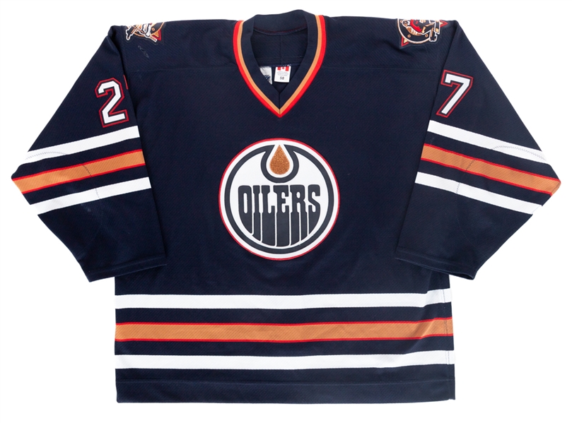Georges Laraques 2002-03 Edmonton Oilers Game-Worn Jersey with LOA 