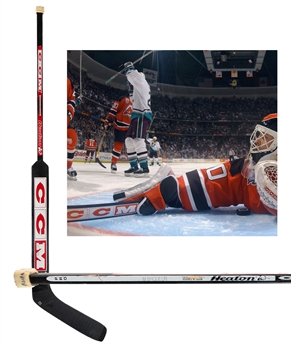 Martin Brodeurs 2002-03 New Jersey Devils Game-Used 2003 Stanley Cup Finals CCM Heaton 10 Stick - Photo-Matched to Game 6!