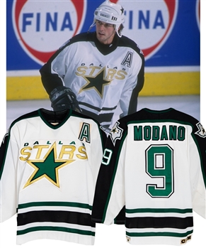 Mike Modanos 1994-96 Dallas Stars Game-Worn Alternate Captains Jersey with MeiGray LOA 