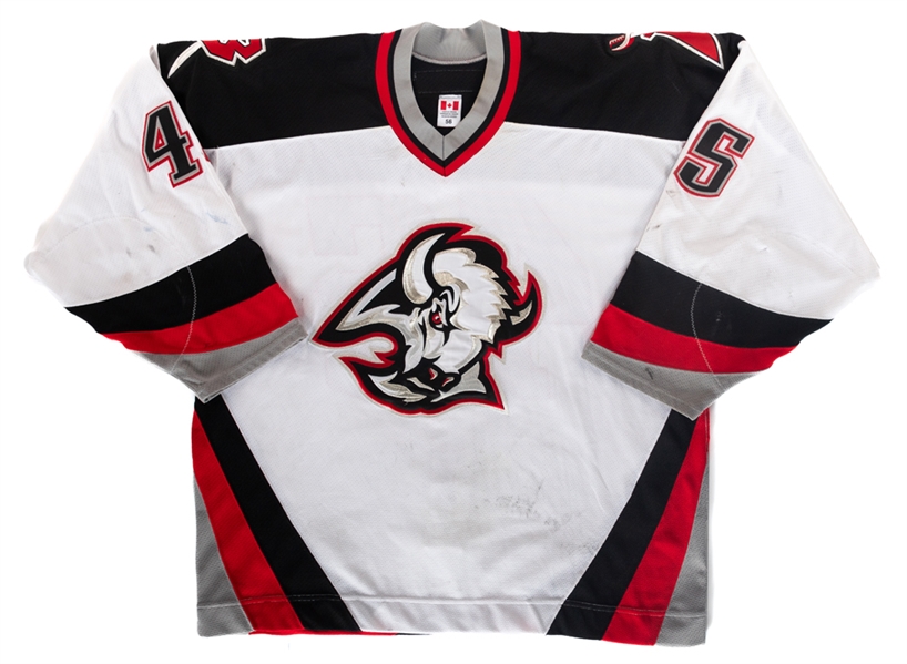 Dmitri Kalinins 2002-03 Buffalo Sabres Game-Worn Jersey with LOA - Nice Game Wear!