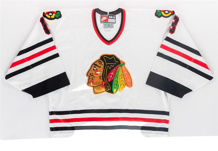 Cam Russells 1997-98 Chicago Blackhawks Game-Worn Jersey 