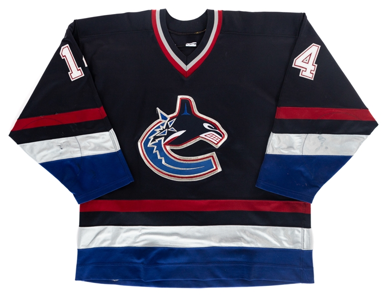 Scott Lachances 2001-02 Vancouver Canucks Game-Worn Jersey with Team LOA 