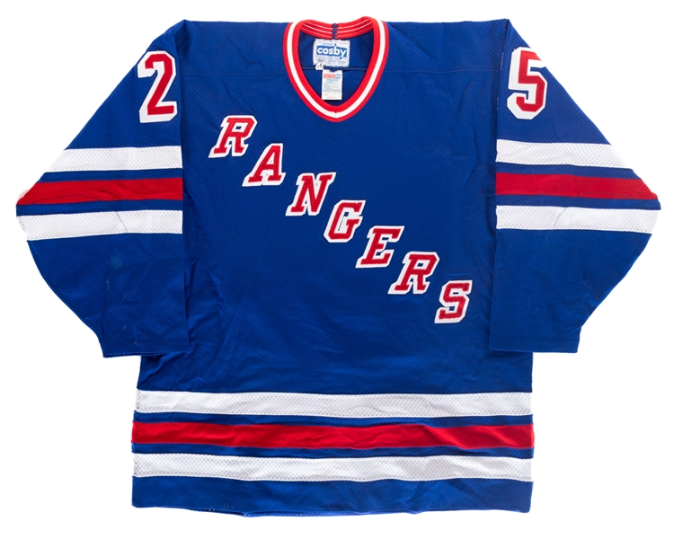 Alexander Karpovtsevs Mid-1990s New York Rangers Pre-Season Game-Worn Jersey with Team LOA
