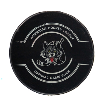 Matthew Fords AHL Grand Rapids Griffins October 5th 2019 Goal Puck with COA - Assisted by Moritz Seider!