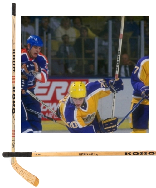 Luc Robitaille’s Mid-to-Late-1980s Los Angeles Kings Koho Game-Used Rookie Era Stick