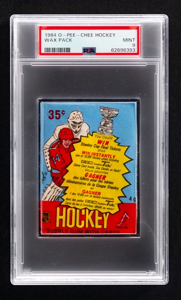 1984-85 O-Pee-Chee Hockey Wax Pack - Graded PSA MINT 9 - Steve Yzerman Rookie Card Year