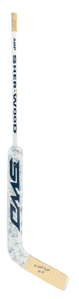 Chris Masons 2008-09 St. Louis Blues Team-Signed SOP 9950 Game Stick 