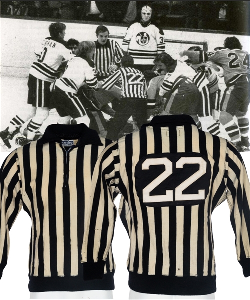 Gene Kusys Early-1970s WHA Game-Worn Linesman Jersey