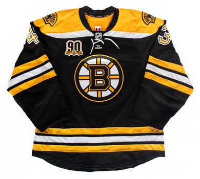 Matt Bartkowskis 2013-14 Boston Bruins Game-Worn Jersey with MeiGray LOA - 90th Anniversary Patch! - Photo-Matched! 