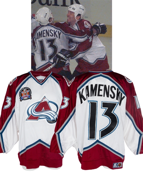 Valeri Kamenskys 1995-96 Colorado Avalanche Signed Inaugural Season Game-Worn Jersey - Stanley Cup Championship Season! 