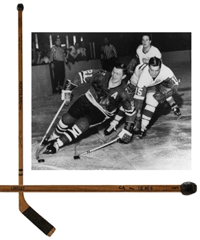 Ted Lindsays 1964-65 Detroit Red Wings Signed Northland Pro Game-Used Stick - Final NHL Season!