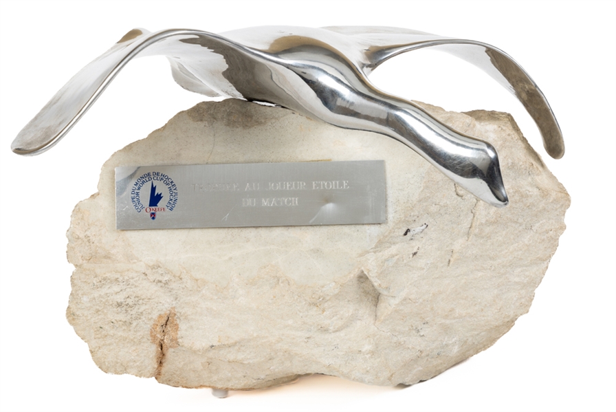 Reijo Ruotsalainens 1978 IIHF World Junior Hockey Championship Team Finland "Player of the Game" Award From His Personal Collection with His Signed LOA 