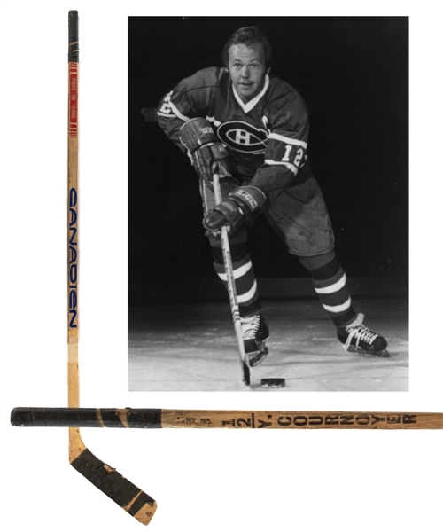 Yvan Cournoyers 1975-76 Montreal Canadiens Game-Used Canadien Custom Pro Stick