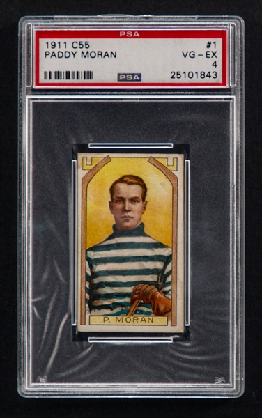 1911-12 Imperial Tobacco C55 Hockey Card #1 HOFer Paddy Moran - Graded PSA 4