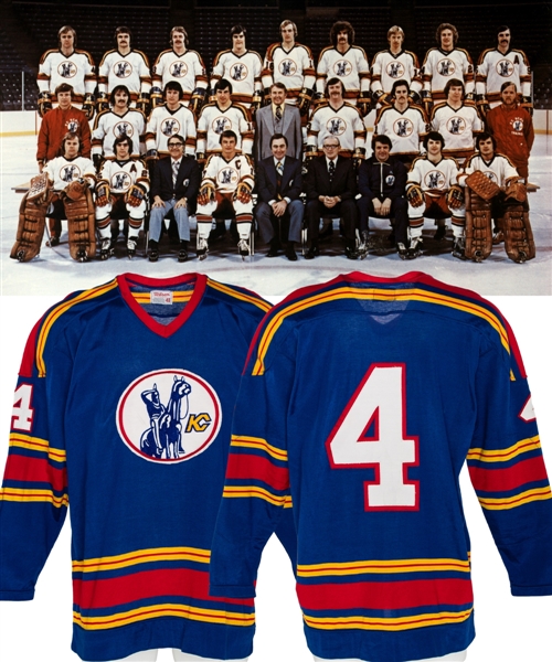 Bart Crashleys 1974-75 Kansas City Scouts Inaugural Season Game-Worn Jersey