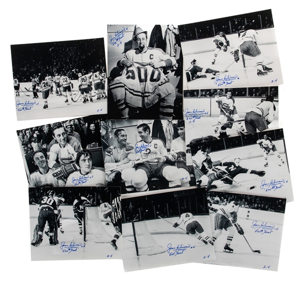 Deceased HOFer Jean Beliveau Signed 500th Goal Limited-Edition Photo Collection of 10