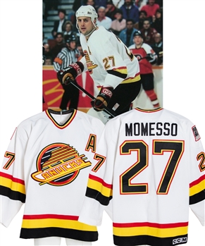 Sergio Momessos 1993-94 Vancouver Canucks Game-Worn Alternate Captains Jersey with Team LOA 