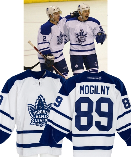 Alexander Mogilnys 2003-04 Toronto Maple Leafs Game-Worn Regular Season and Playoffs Third Jersey with LOA - Photo-Matched!
