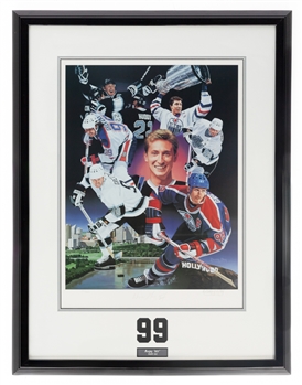 Wayne Gretzky Signed "802" Limited-Edition Framed Lithograph by Danny Day #252/880 with COA (29 1/2” x 38 1/2”)