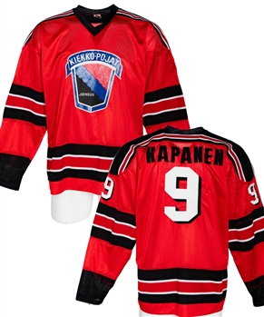 Hannu Kapanens Early-to-Mid-1980s I-Divisioona Joensuun Kiekko-Pojat Game-Worn Jersey - Number Retired By Club!