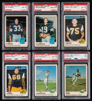 1970 O-Pee-Chee CFL Football Near Complete PSA-Graded Card Set (101/115) - 8.093 GPA with Top Pop Bonuses! - 3rd Current Finest and 4th All-Time Finest PSA Set!