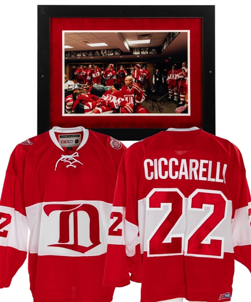 Dino Ciccarellis 2014 Winter Classic Alumni Showdown Multi-Signed Framed Photo Plus Jersey From His Personal Collection with His Signed LOA