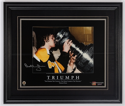 Bobby Orr Signed Boston Bruins Framed Photo Displays (2) Including "Triumph" Motivators Printers Proof #PP 18/28