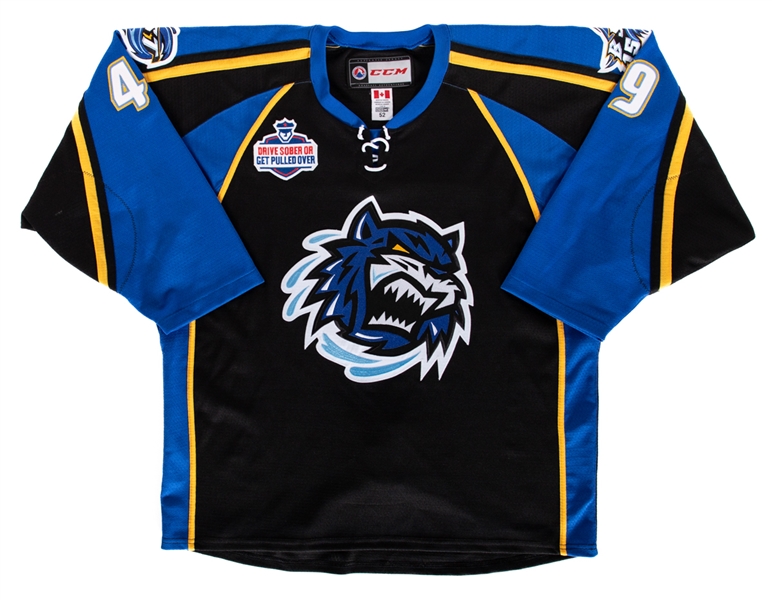 Sebastian Collbergs 2015-16 AHL Bridgeport Sound Tigers "Special Throwback Weekend" Game-Worn Jersey with Team COA