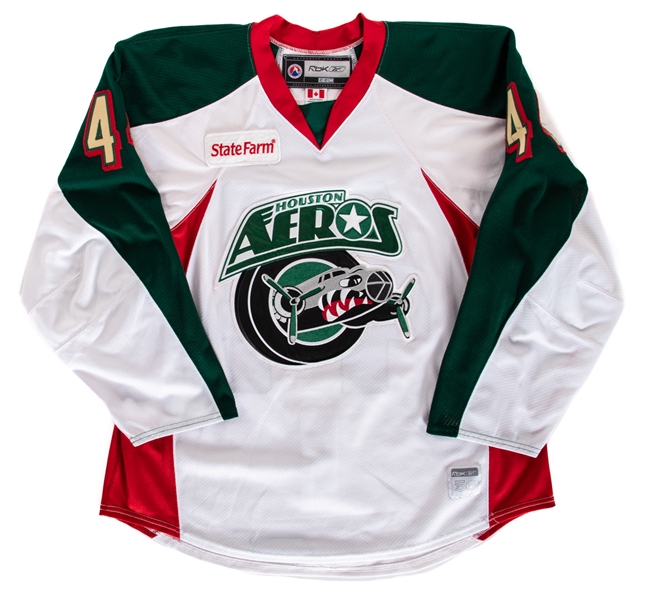 Justin Falks 2009-10 AHL Houston Aeros Game-Worn Jersey with LOA 