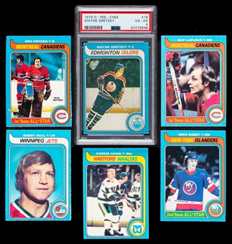 1979-80 O-Pee-Chee Hockey Complete 396-Card Set Including #18 HOFer Wayne Gretzky Rookie Card (Graded PSA 4)