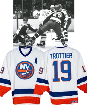 Bryan Trottiers 1989-90 New York Islanders Game-Worn Alternate Captains Jersey with LOA