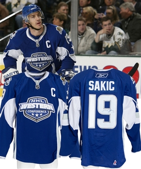 Joe Sakics 2007 NHL All-Star Game Western Conference Signed Game-Worn Captains Jersey with NHLPA LOA