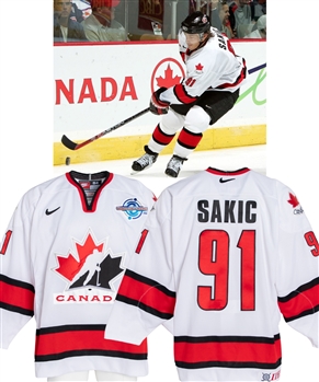Joe Sakics 2004 World Cup of Hockey Team Canada Game-Worn Jersey with NHL/NHLPA COA