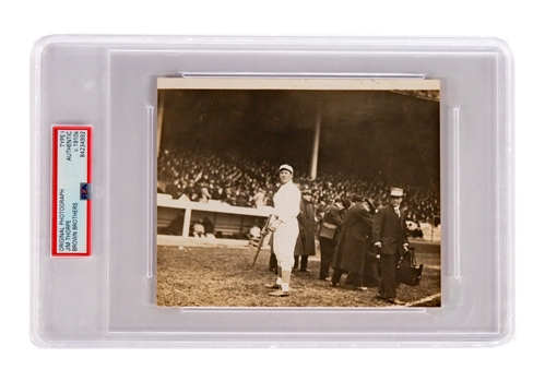 Jim Thorpe Original 1910s Type I Brown Brothers MLB Photograph Graded by PSA 